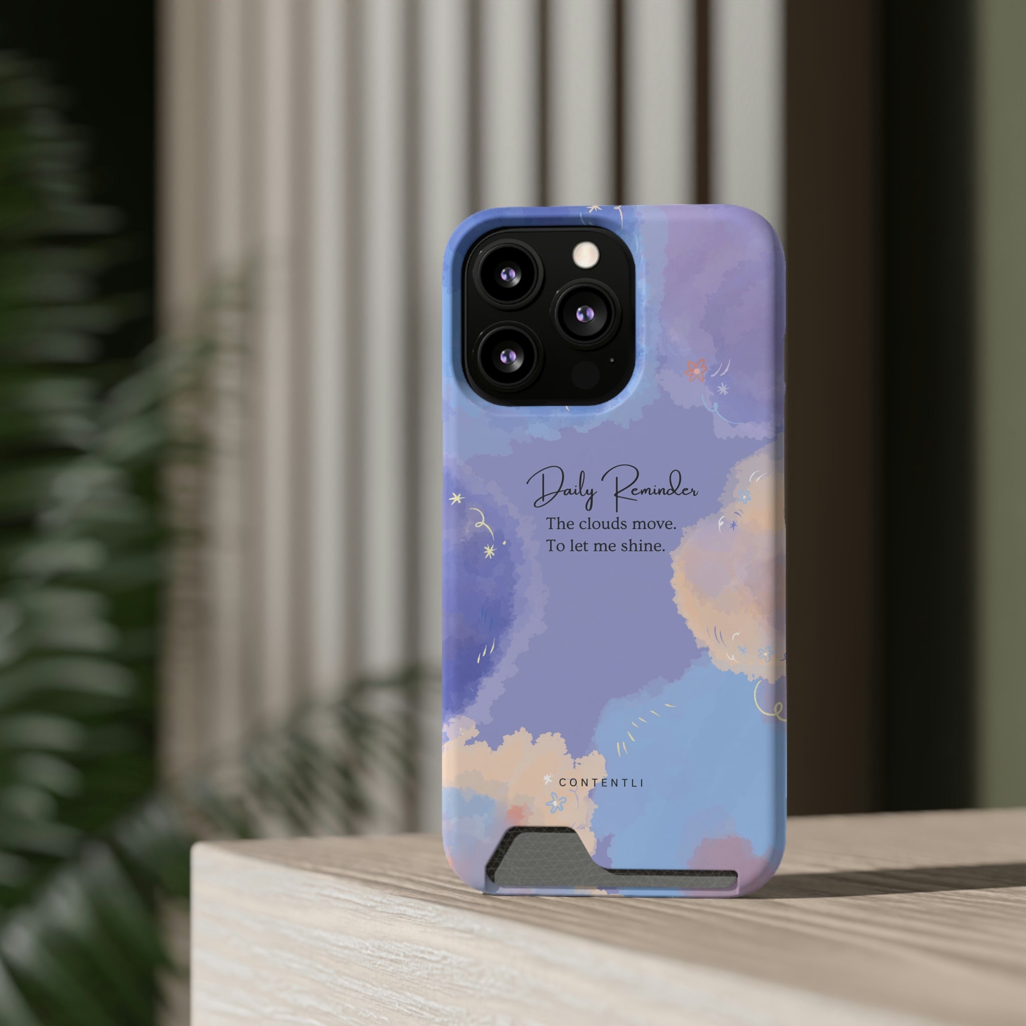 Self belief Mantra Cloud Phone Case With Card Holder