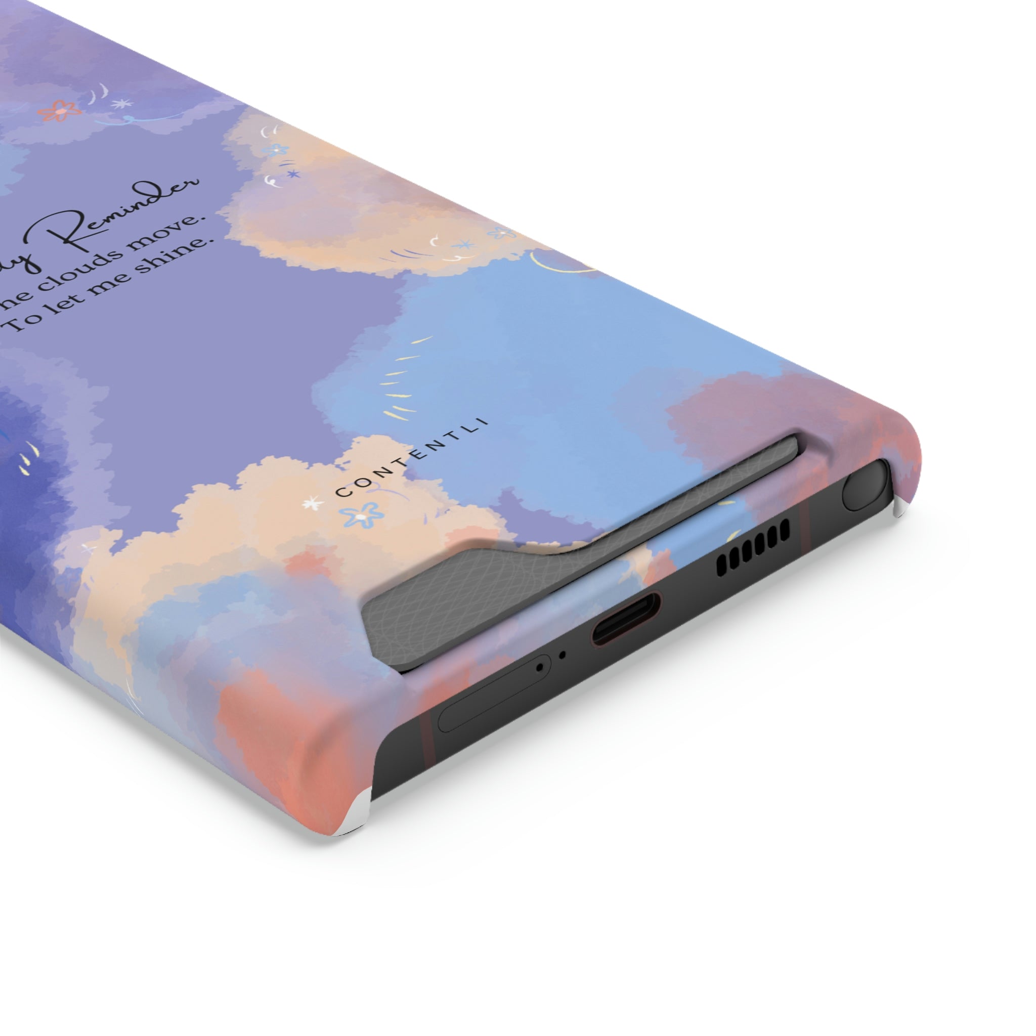 Self belief Mantra Cloud Phone Case With Card Holder