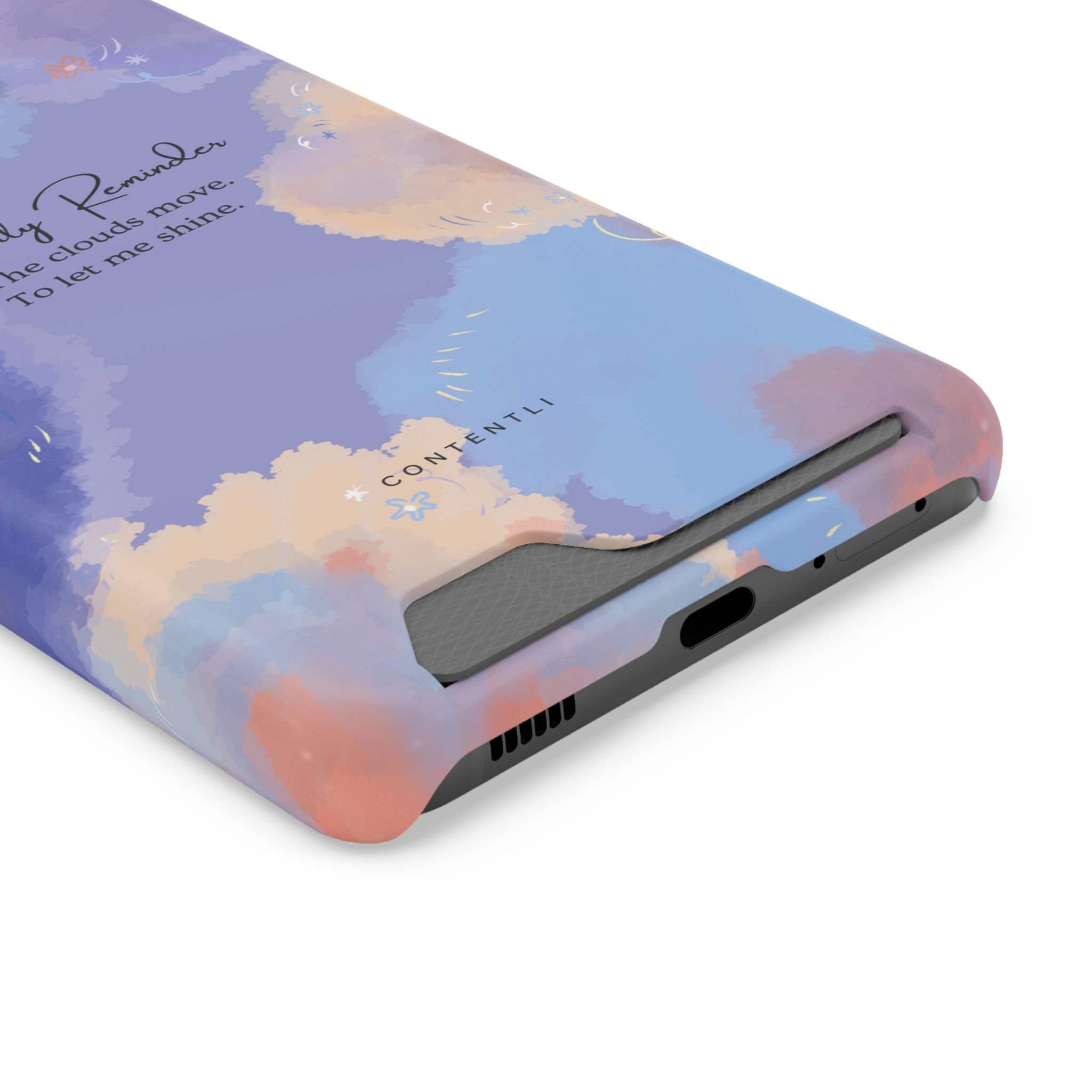 Self belief Mantra Cloud Phone Case With Card Holder