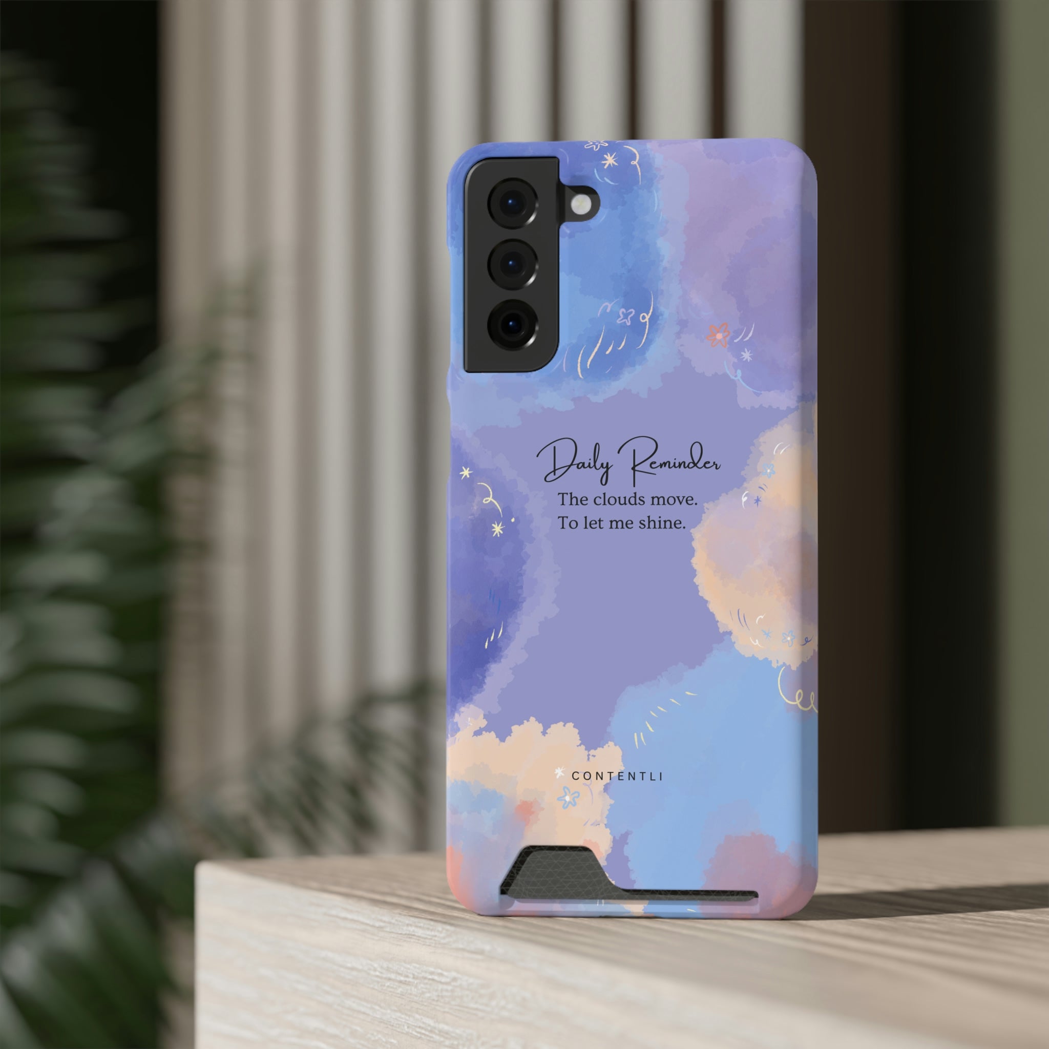 Self belief Mantra Cloud Phone Case With Card Holder