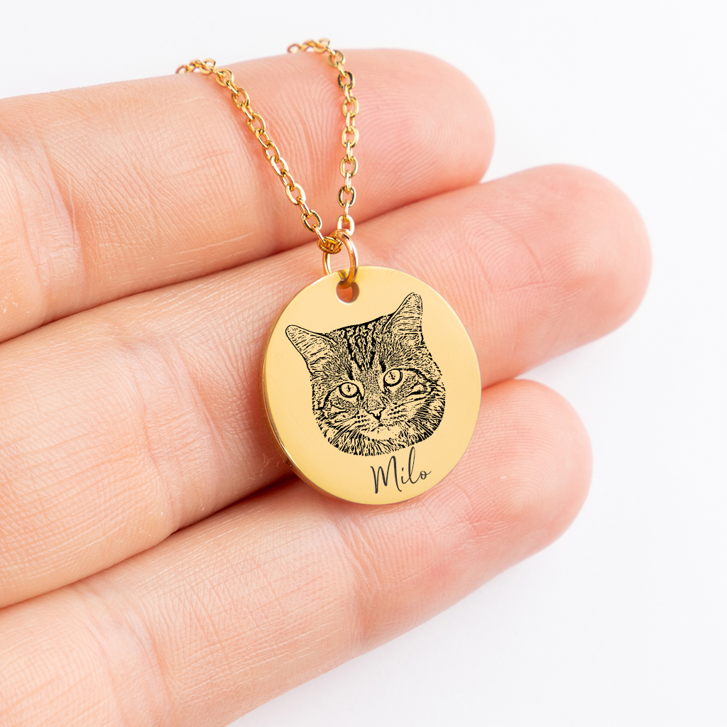 Cat Mama Unconditional love Memorial necklace