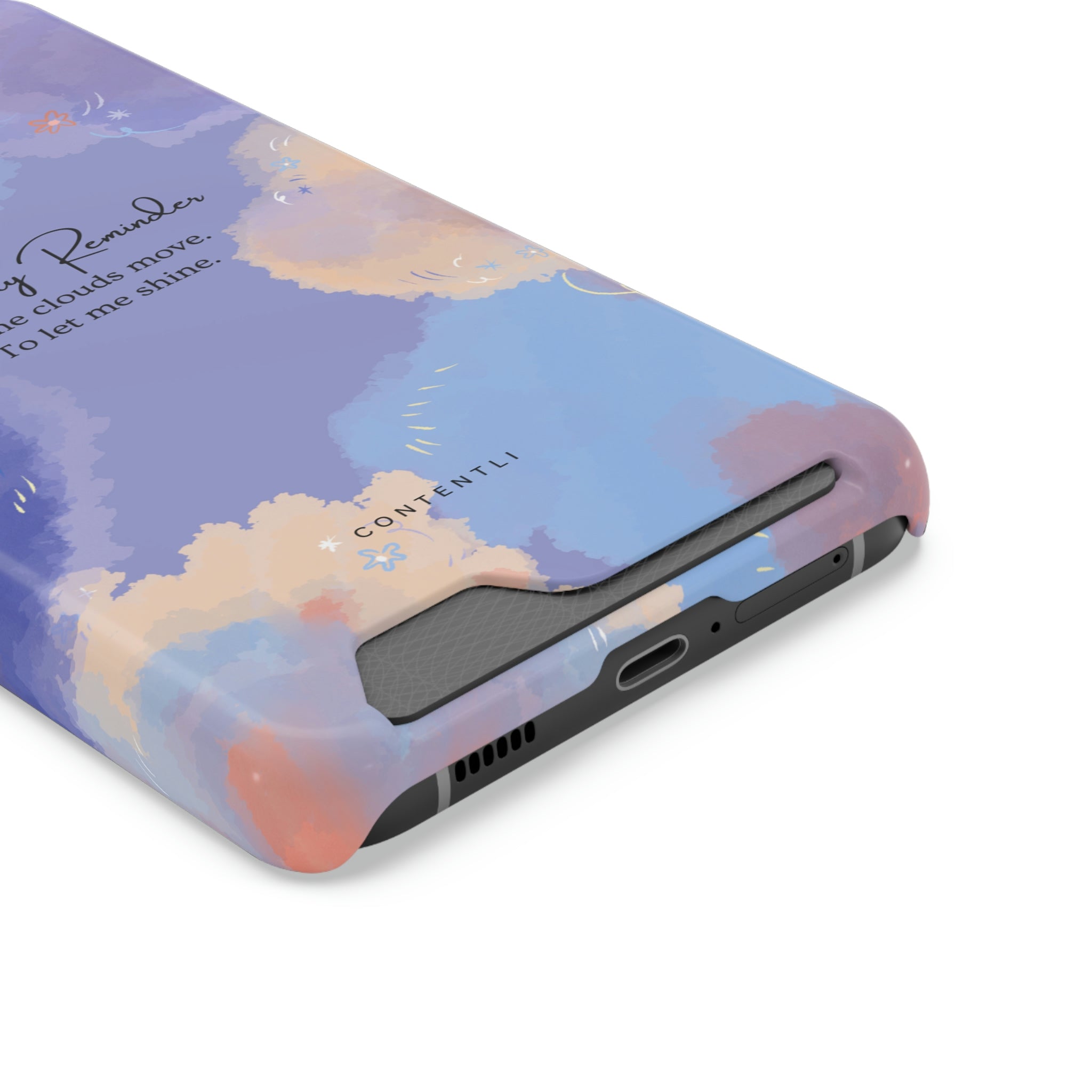 Self belief Mantra Cloud Phone Case With Card Holder