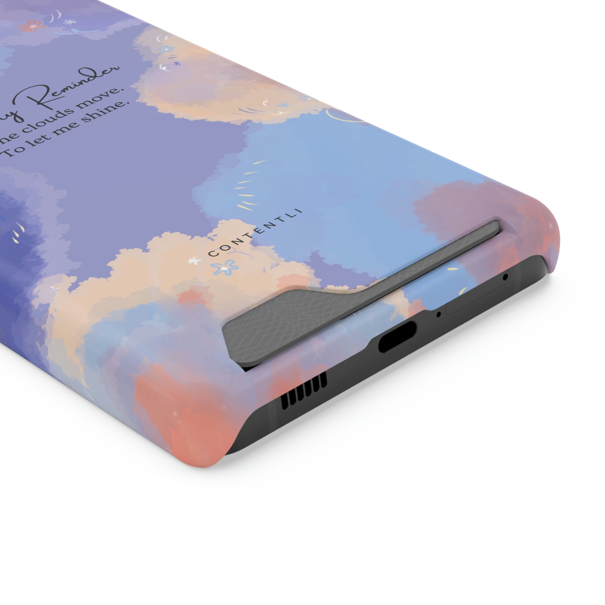 Self belief Mantra Cloud Phone Case With Card Holder