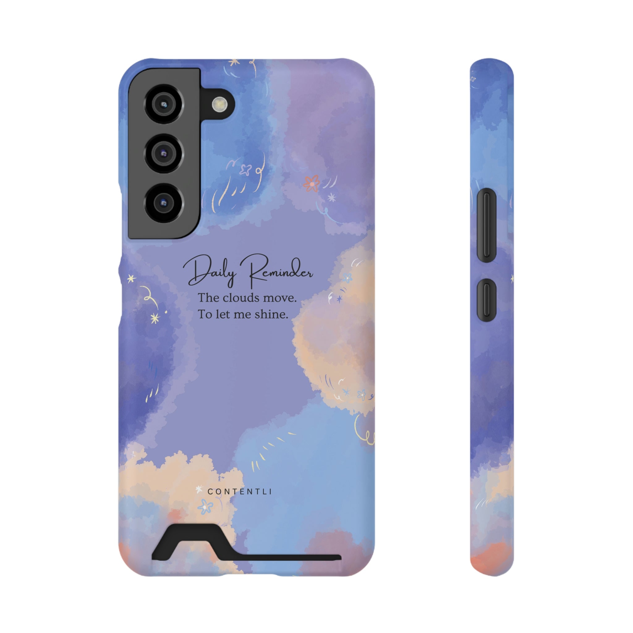 Self belief Mantra Cloud Phone Case With Card Holder